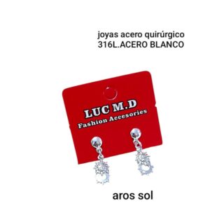 Aros LucMD con dije sol 🌞.