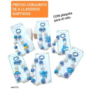 Mm17s.precio conjunto de 6 llaveros surtidos