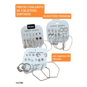 54b.precio conjunto de 3 blisters surtidos