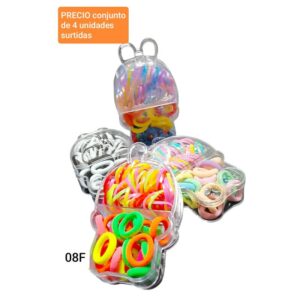 Colines + terminales de trenzas 08F. Conjunto de 4 estuches.