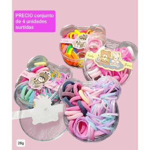 Set 28G: colines + terminales de trenzas. Conjunto de 4 estuches.