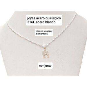 Conjunto LucMD: cadena singapur con dije 15.