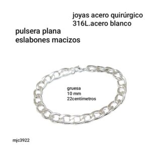 Pulsera MJC 3922. Plana x 22cm.
