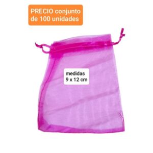 Bolsitas de organza. Conjunto de 100 unidades.