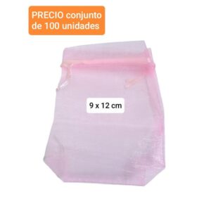 Bolsitas de organza. Conjunto de 100 unidades.