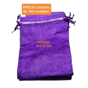 Bolsitas de organza. Conjunto de 100 unidades.