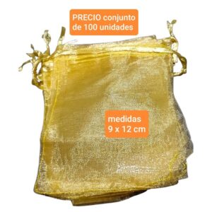 Bolsitas de organza. Conjunto de 100 unidades.