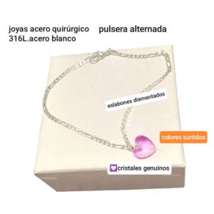 Pulsera con 💟 cristales genuinos