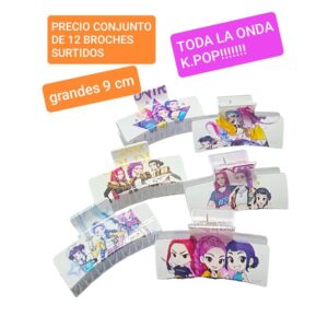 Broches KPop. Conjunto de 12 unidades.