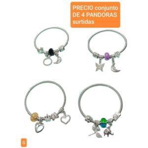 Pulseras Pandora MM G. Conjunto de 4 unidades.