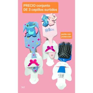 Cepillos con apliques Lilo & Stich. Conjunto de 3 unidades.