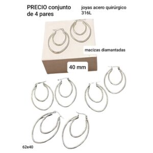 Aros MM 62E40. Conjunto de 4 pares.