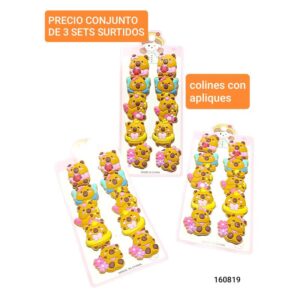 Colines Lucmd 160819. Con apliques. Conjunto de 3 blisters.
