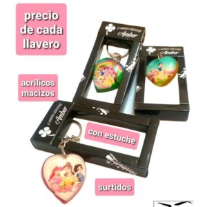 Llavero con motivo princesas.