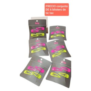 Tic-tacs. Conjunto de 6 blisters.