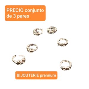 Aros. Conjunto de 3 pares.