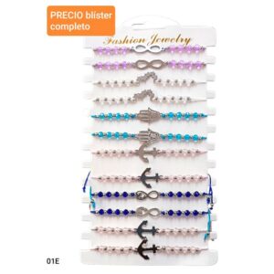 Pulseras 01E. Blister completo.