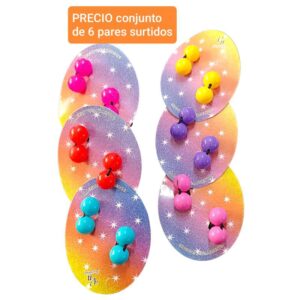 Colitas con apliques. Conjunto de 6 pares.