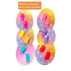 Colitas con apliques. Conjunto de 6 pares.