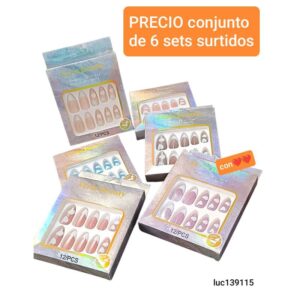 Uñas postizas LucMD 139115. Conjunto de 6 cajas.