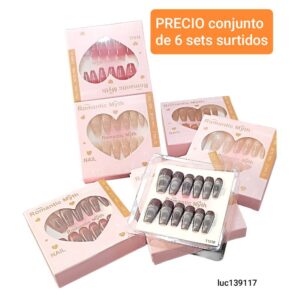 Uñas postizas LucMD 139117. Conjunto de 6 cajas.