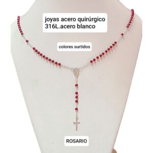 Rosario con perlas. Colores surtidos.