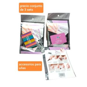 Alargues para uñas. Conjunto de 3 bolsitas.
