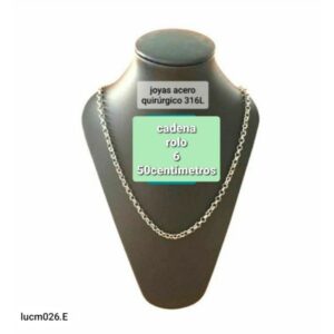 Cadena LucM.026E. Rolo 6mm x 50cm.