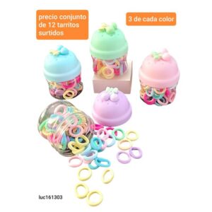 Colitas LucMD 161303. Conjunto de 12 tarritos.