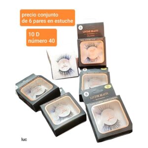Pestañas postizas LucMD 10D 40. Conjunto de 6 pares.
