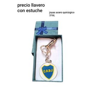 Llavero Boca Juniors con estuche.