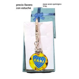 Llavero Boca Juniors con estuche.