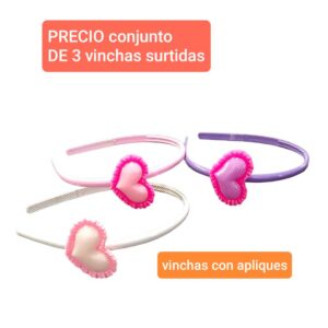 PRECIO conjunto de 3 vinchas surtidas