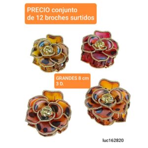 Luc162820.precio conjunto 12 broches surtidos