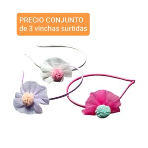 PRECIO conjunto de 3 vinchas surtidas