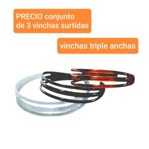 PRECIO conjunto de 3 vinchas surtidas