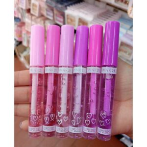 6 unidades de brillo labial pink 21 ( surtidos de colores)
