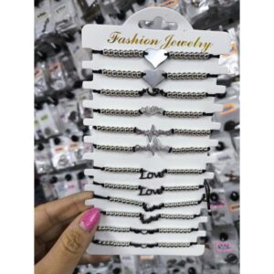 set de 12 pulseras de hilo regulables