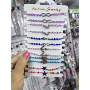 set de 12 pulseras de hilo regulables