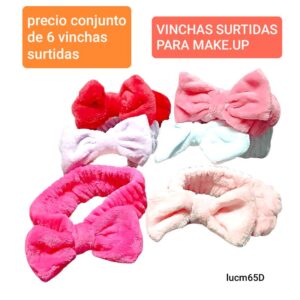 Vinchas para maquillaje LucMD 65D. Conjunto de 6 unidades.