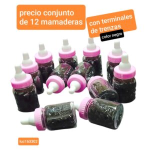 Terminales de trenzas LucMD 163302. Conjunto de 12 mamaderas.