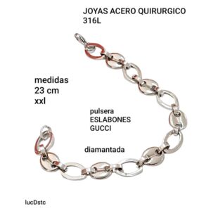 Pulsera modelo Gucci x 23cm.