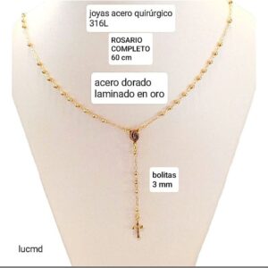 Lucmd.ROSARIO 60cm.bolitas 3 mm