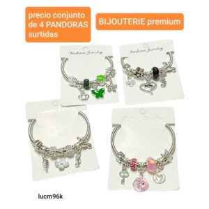 Pulseras Pandora MM 96K. Conjunto de 4 unidades.
