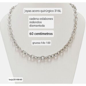Cadena LucJC 25108. Eslabones redondos x 60cm.