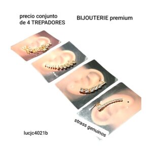 Aros trepadores dorados LucM 4621B. Conjunto de 4 unidades.