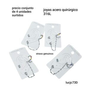 Aros LucJCM 73D. Conjunto de 4 pares.