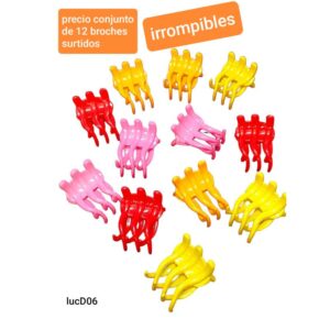 Broches LucD 06. Conjunto de 12 unidades.