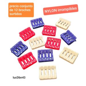 Broches LucD BN43. Conjunto de 12 unidades.