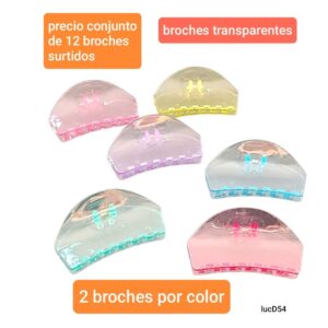 Broches LucD 54. Conjunto de 12 unidades.